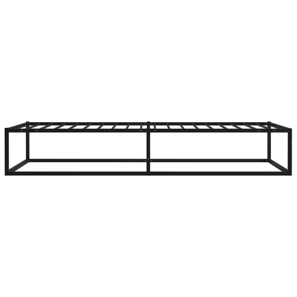 vidaXL Bed Frame | Black | Powder-coated metal | Single | Durable | Bed Frame