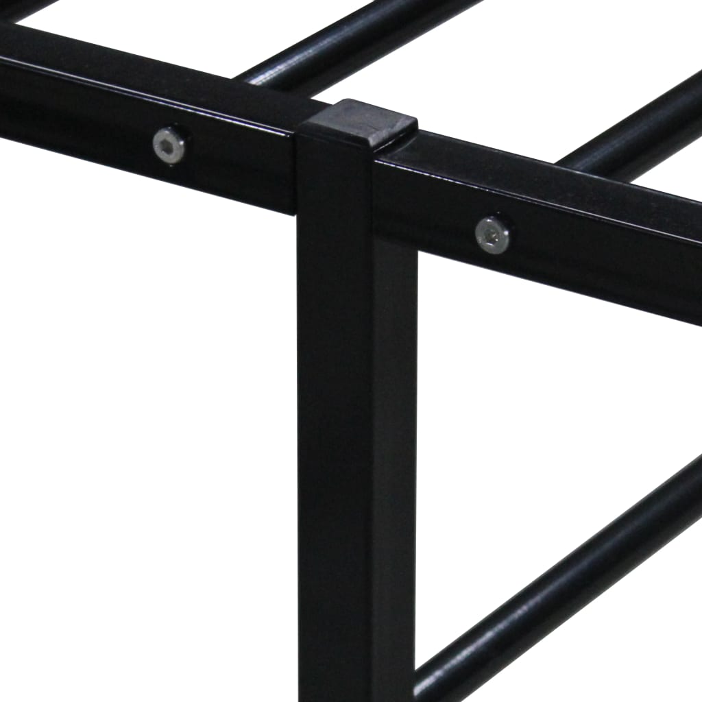 vidaXL Bed Frame | Black | Powder-coated metal | Single | Durable | Bed Frame
