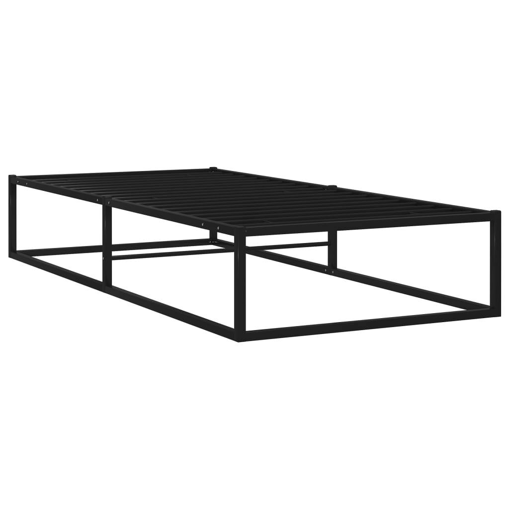 vidaXL Bed Frame | Black | Powder-coated metal | Single | Tough | Bed Frame