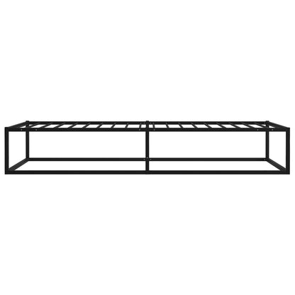 vidaXL Bed Frame without Mattress Black Metal 100x200 cm