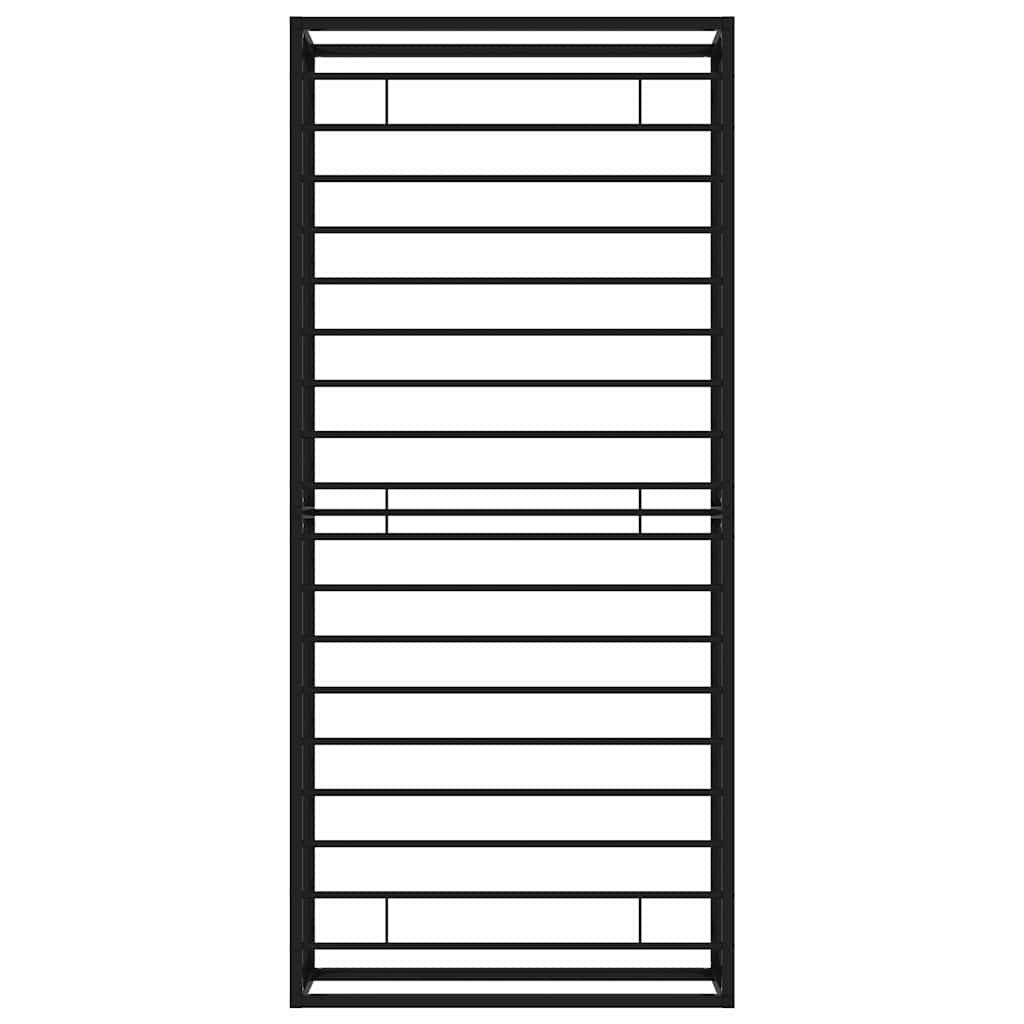 vidaXL Bed Frame without Mattress Black Metal 100x200 cm