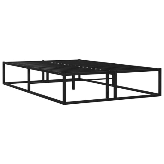 vidaXL Bed Frame | Black | Metal | 120x200 cm | Bed Frame | Rectangular | Modern