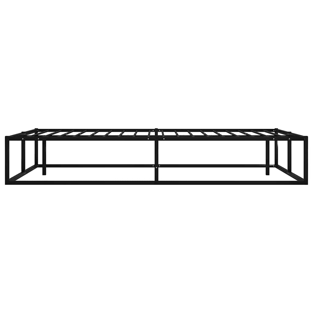 vidaXL Bed Frame without Mattress Black Metal 120x200 cm