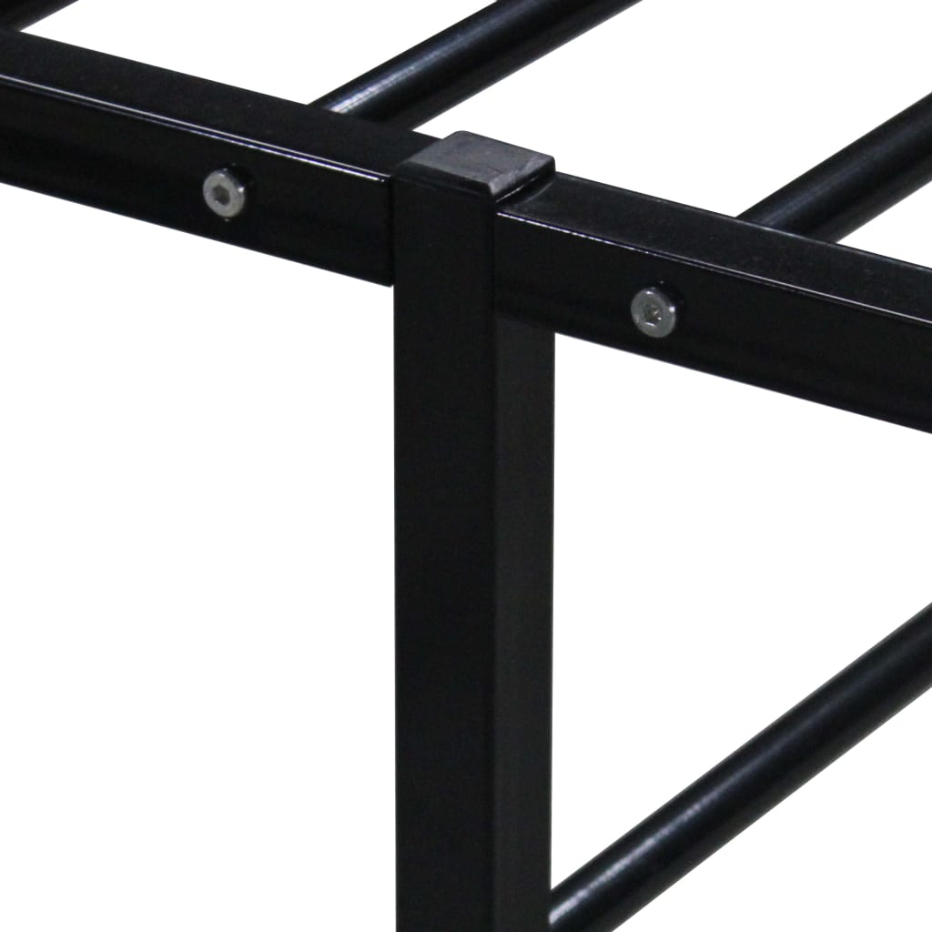 vidaXL Bed Frame | Black | Metal | 120x200 cm | Bed Frame | Rectangular | Modern