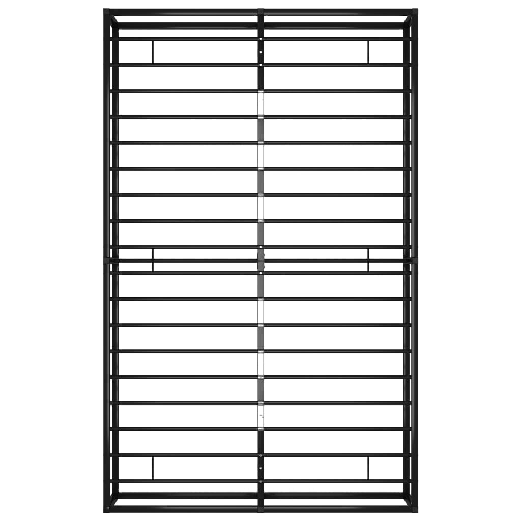 vidaXL Bed Frame | Black | Metal | 120x200 cm | Bed Frame | Rectangular | Modern