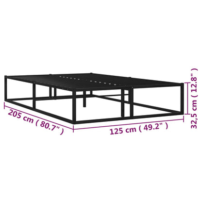 vidaXL Bed Frame | Black | Metal | 120x200 cm | Bed Frame | Rectangular | Modern