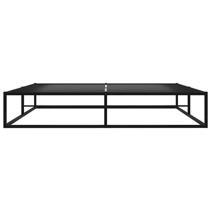 vidaXL Bed Frame | Black | Powder-coated metal | Double | Durable | Bed Frame
