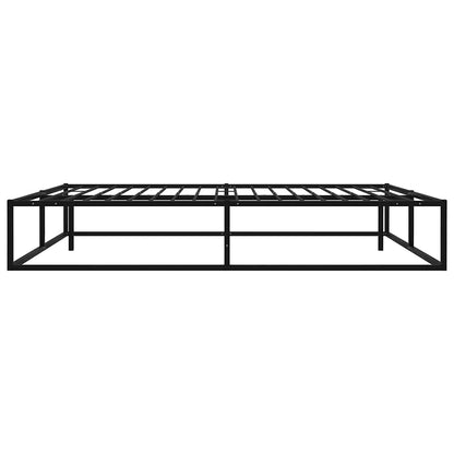 vidaXL Bed Frame | Black | Powder-coated metal | Double | Durable | Bed Frame