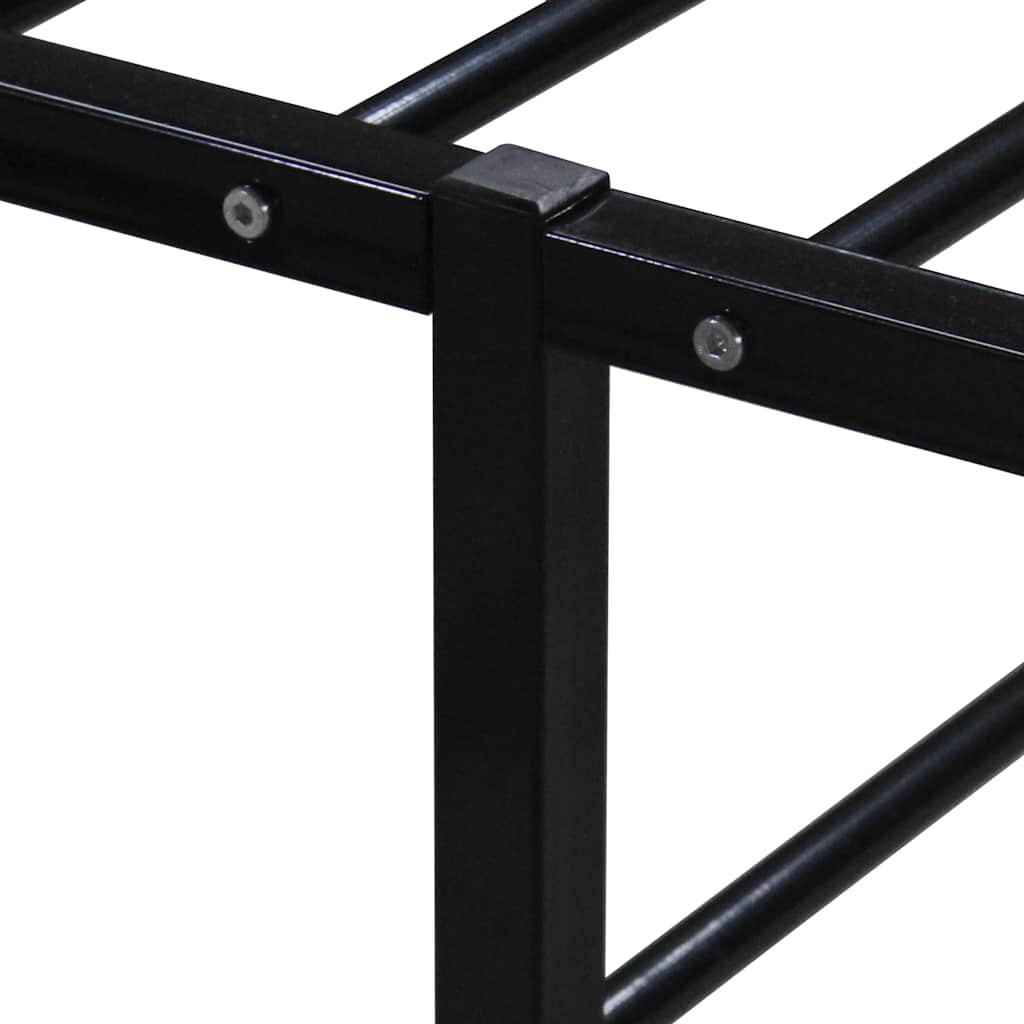 vidaXL Bed Frame | Black | Powder-coated metal | Double | Durable | Bed Frame