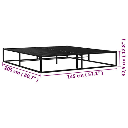 vidaXL Bed Frame | Black | Powder-coated metal | Double | Durable | Bed Frame