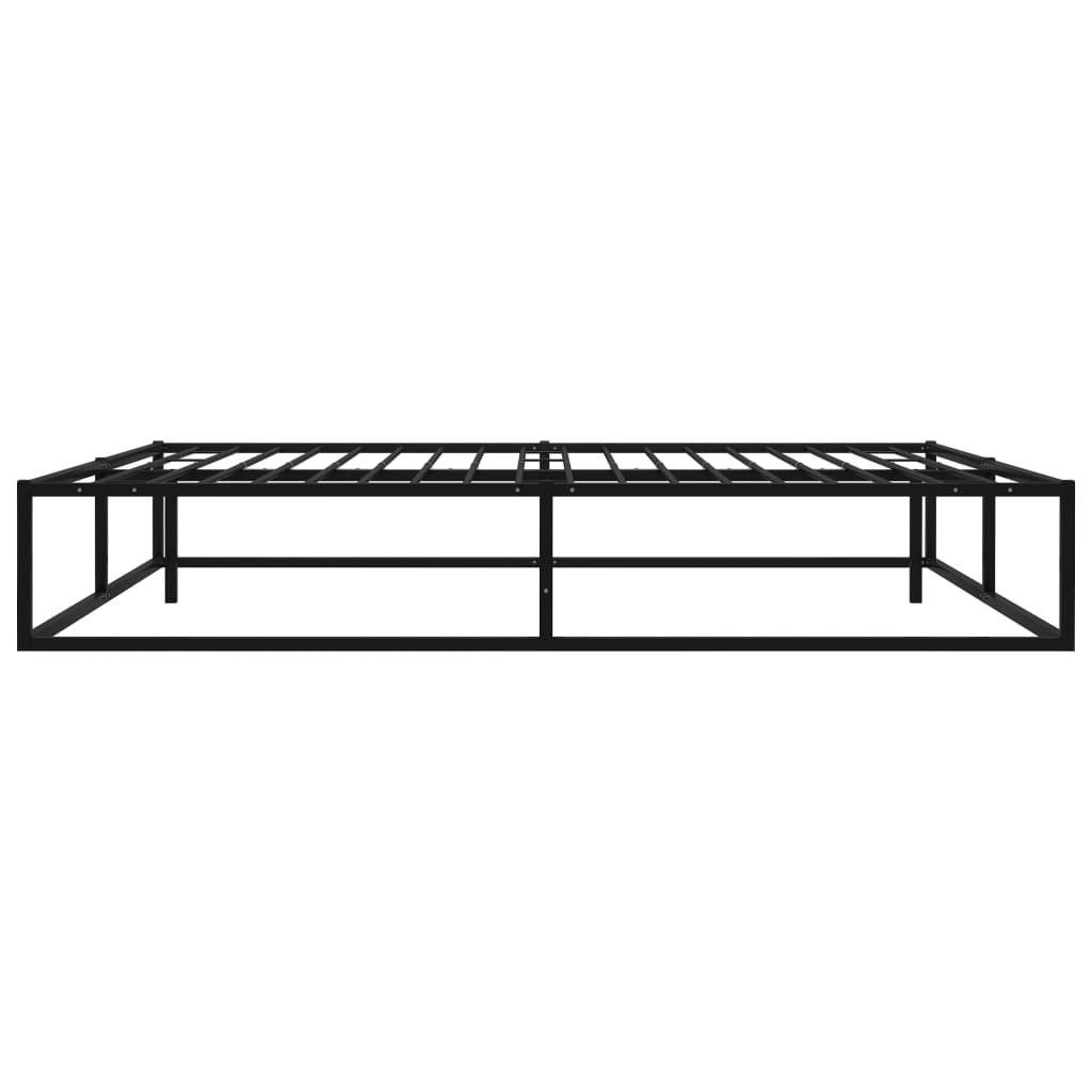 vidaXL Bed Frame | Black | Powder-coated metal | 160x200 cm | Durable
