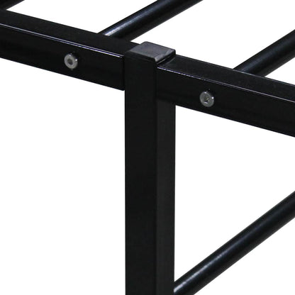 vidaXL Bed Frame | Black | Powder-coated metal | 160x200 cm | Durable