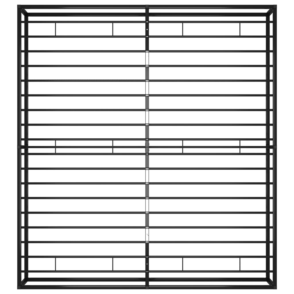 vidaXL Bed Frame | Black | Powder-coated metal | 160x200 cm | Durable