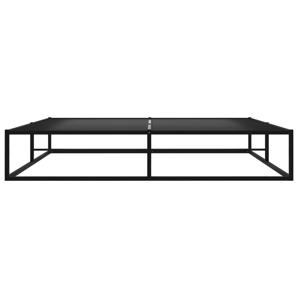 vidaXL Bed Frame | Black | Powder-coated metal | Super King | Durable