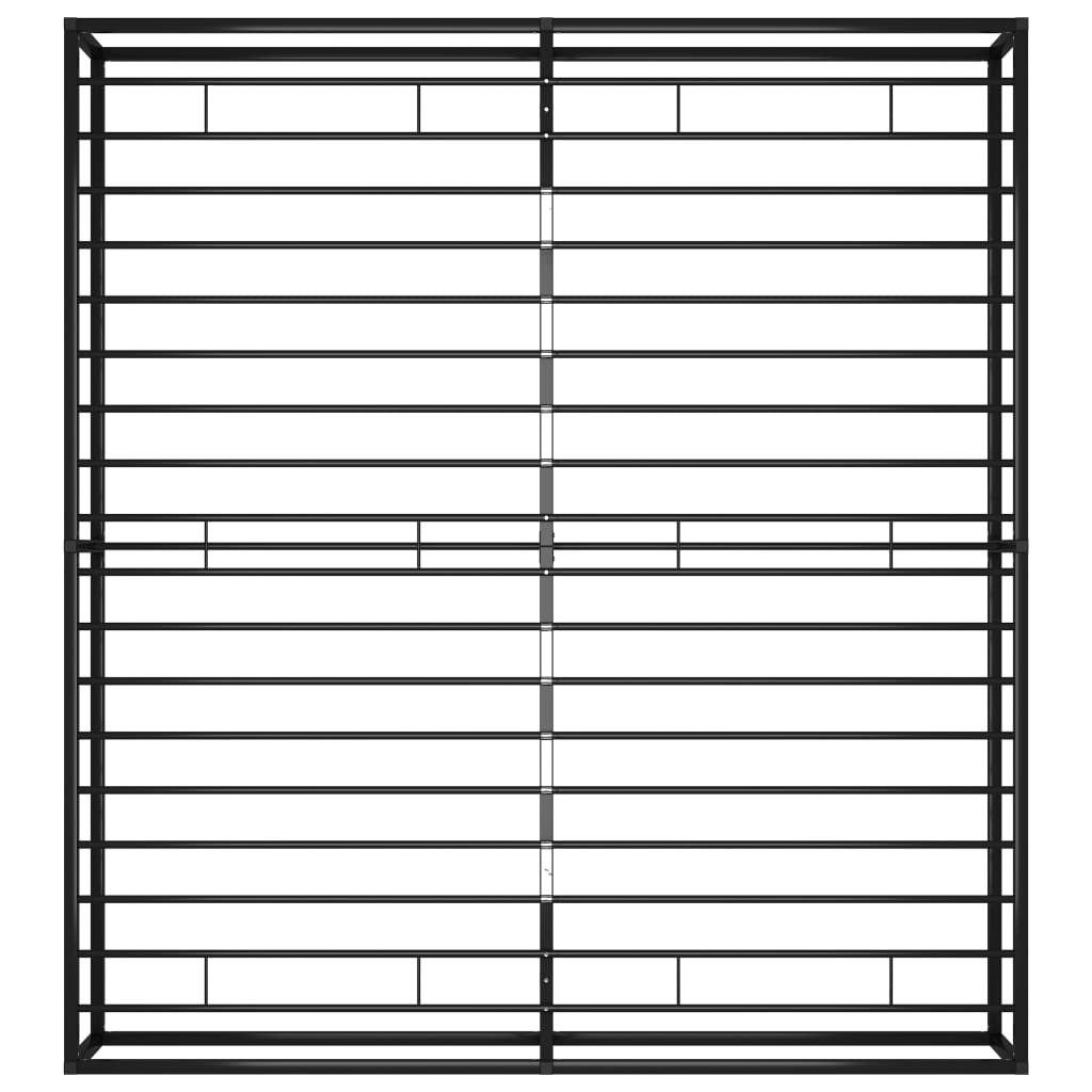vidaXL Bed Frame | Black | Powder-coated metal | Super King | Durable
