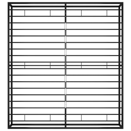 vidaXL Bed Frame | Black | Powder-Coated Metal | Double | Sturdy | Bed Frame