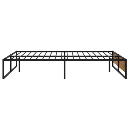 vidaXL Bed Frame without Mattress Black Metal 120x200 cm