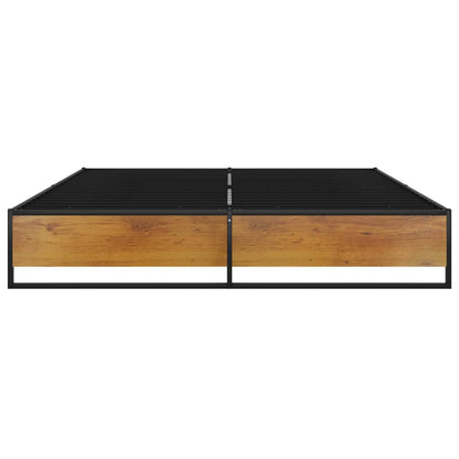 vidaXL Bed Frame without Mattress Black Metal 180x200 cm Super King