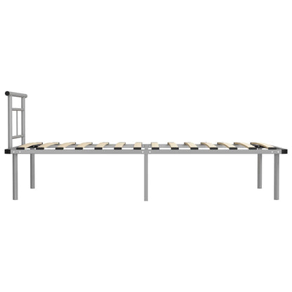 vidaXL Bed Frame without Mattress Grey Metal 90x200cm