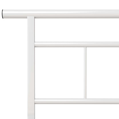 vidaXL Bed Frame | White | Powder-coated metal, plywood | Single bed | Durable