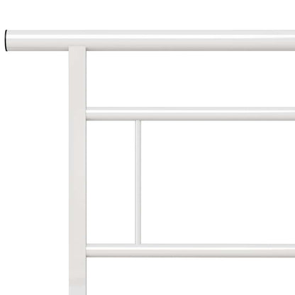 vidaXL Bed Frame without Mattress White Metal 140x200cm