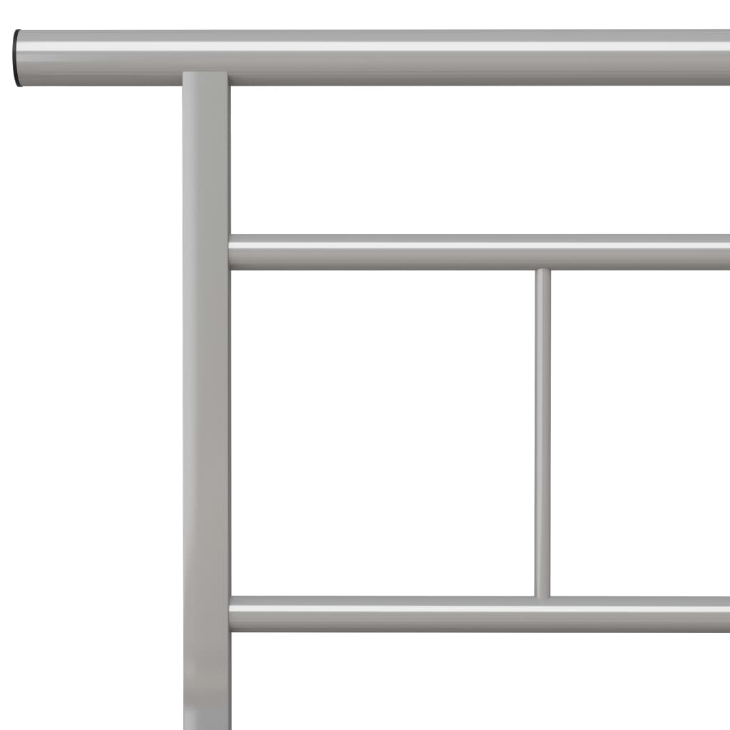 vidaXL Bed Frame without Mattress Grey Metal 200x200cm