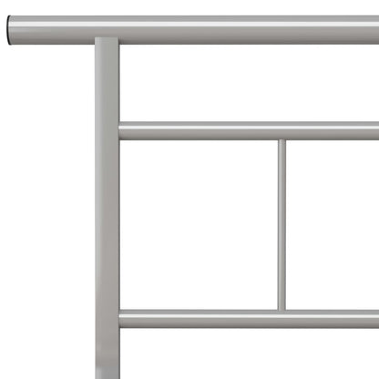 vidaXL Bed Frame without Mattress Grey Metal 200x200cm