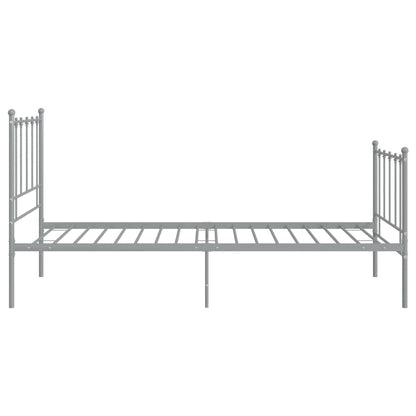 vidaXL Bed Frame | Grey | Powder-coated metal | Single | Durable