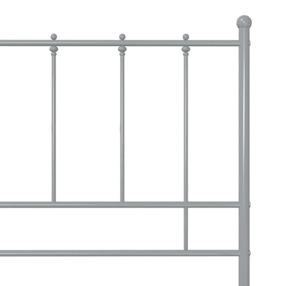 vidaXL Bed Frame | Grey | Powder-coated metal | Single | Durable