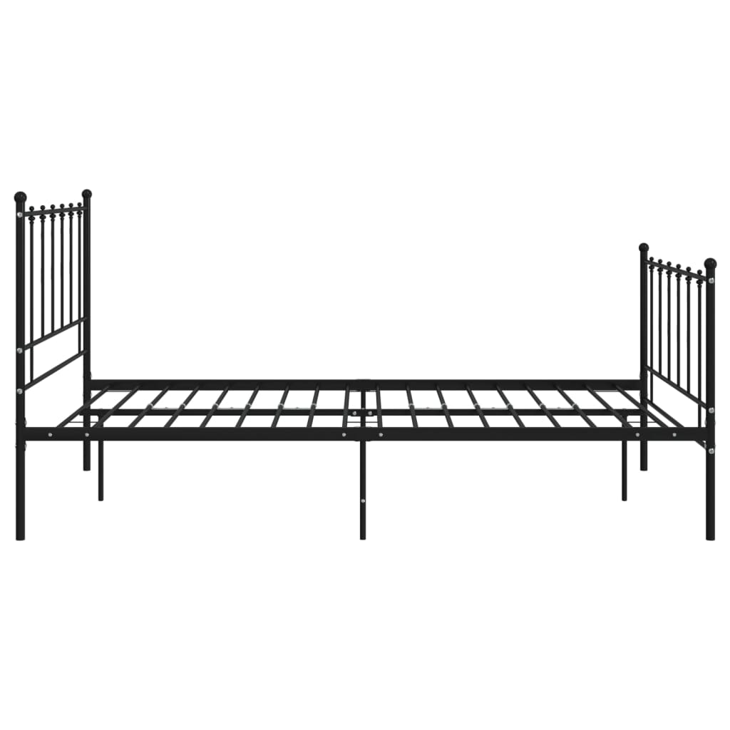 vidaXL Bed Frame | Black | Powder-coated metal | Double | Durable | Bed Frame
