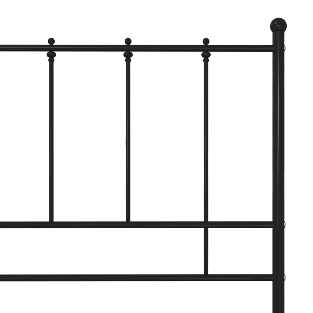 vidaXL Bed Frame | Black | Powder-coated metal | Double | Durable | Bed Frame