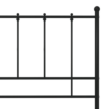 vidaXL Bed Frame | Black | Powder-coated metal | Double | Durable | Bed Frame