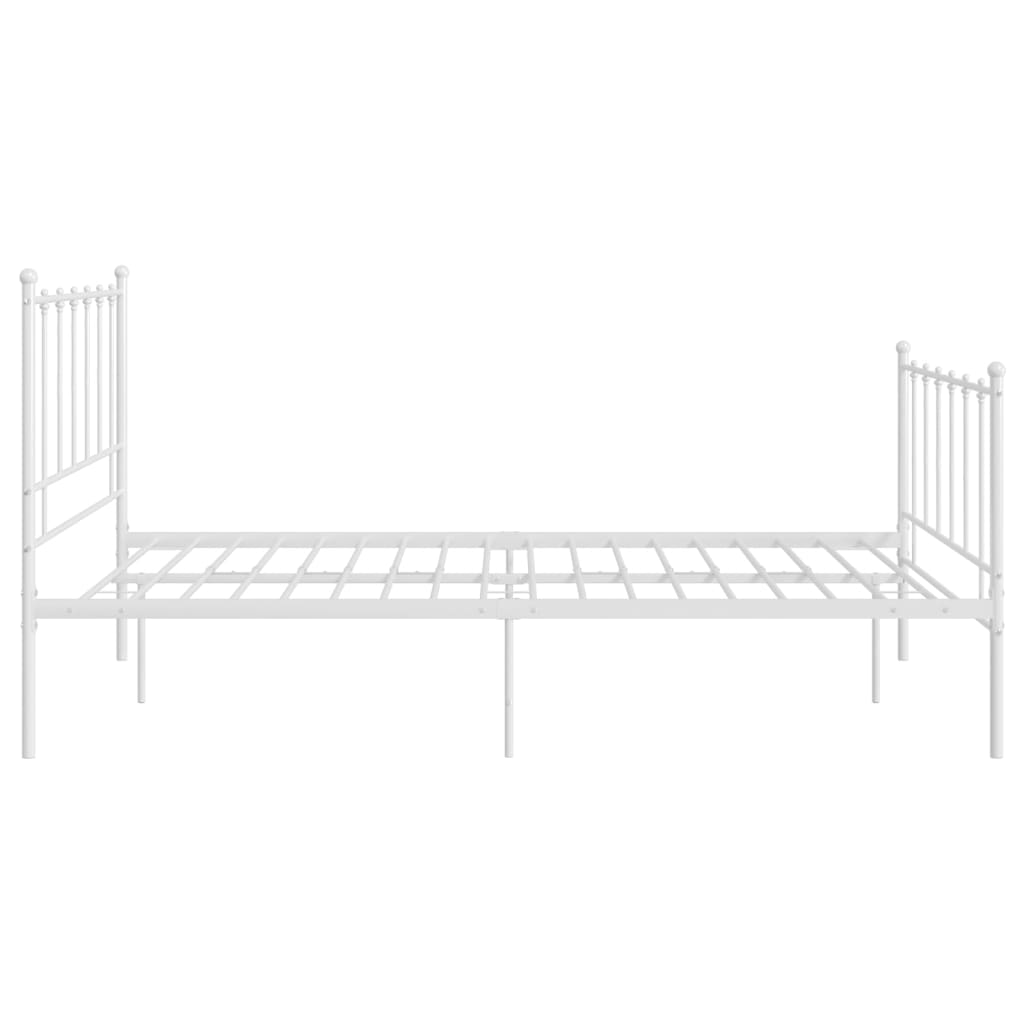 vidaXL Bed Frame | White | Powder-coated metal | 120x200 cm | Durable