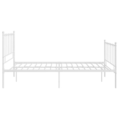 vidaXL Bed Frame | White | Powder-coated metal | 120x200 cm | Durable