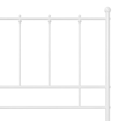 vidaXL Bed Frame | White | Powder-coated metal | 120x200 cm | Durable