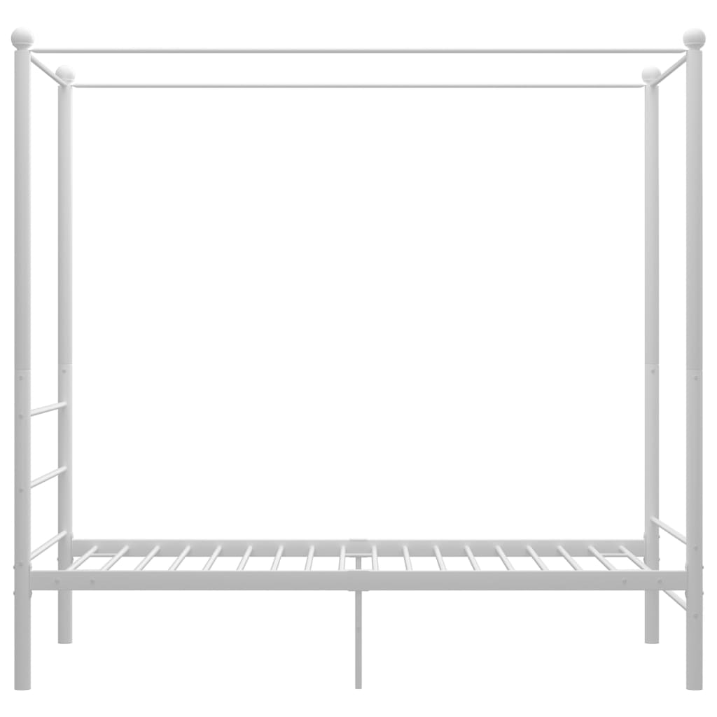 vidaXL Bed Frame | White | Powder-coated metal | Single | Bed Frame