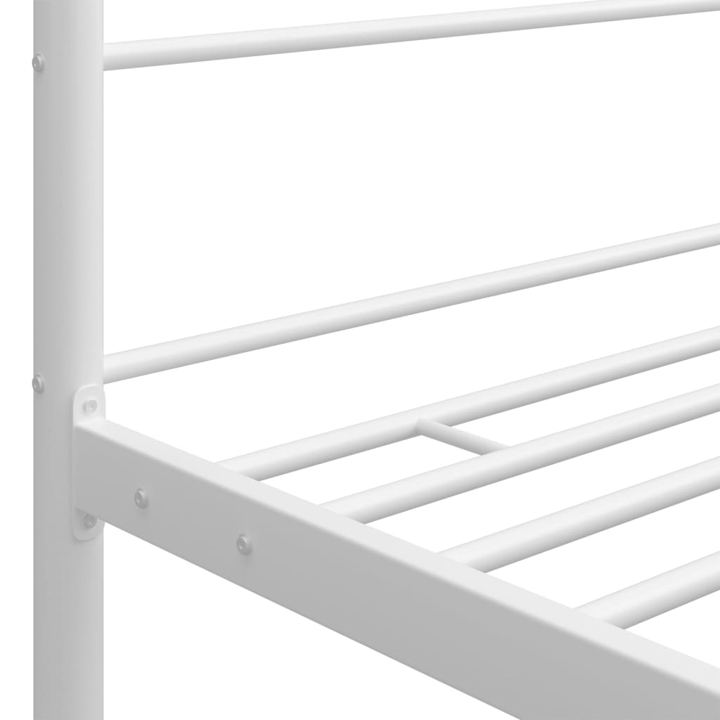 vidaXL Bed Frame | White | Powder-coated metal | Single | Bed Frame