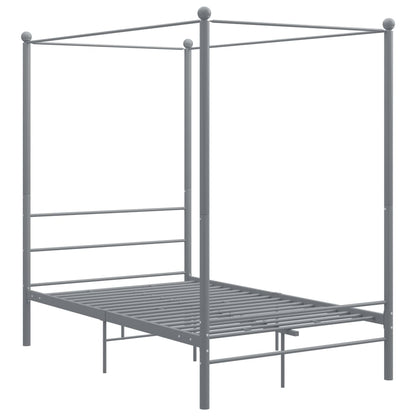 vidaXL Bed Frame | Grey | Powder-coated metal | Double | Durable | Bed Frame