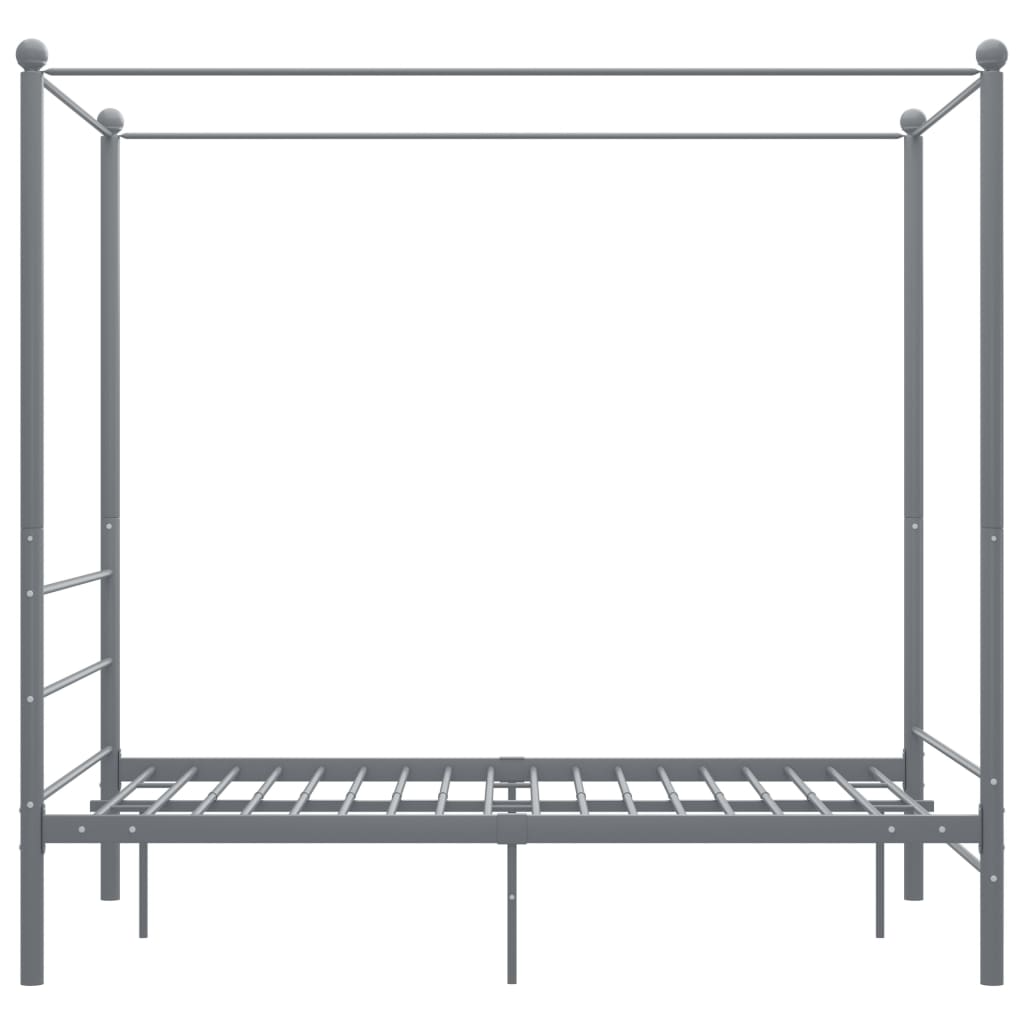 vidaXL Bed Frame | Grey | Powder-coated metal | Double | Durable | Bed Frame