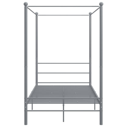 vidaXL Bed Frame | Grey | Powder-coated metal | Double | Durable | Bed Frame