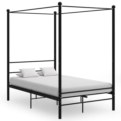 vidaXL Bed Frame | Black | Powder-coated metal | Double | Bed Frame