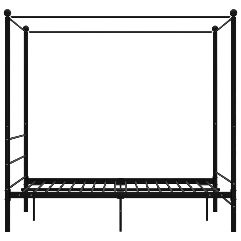 vidaXL Bed Frame | Black | Powder-coated metal | Double | Bed Frame