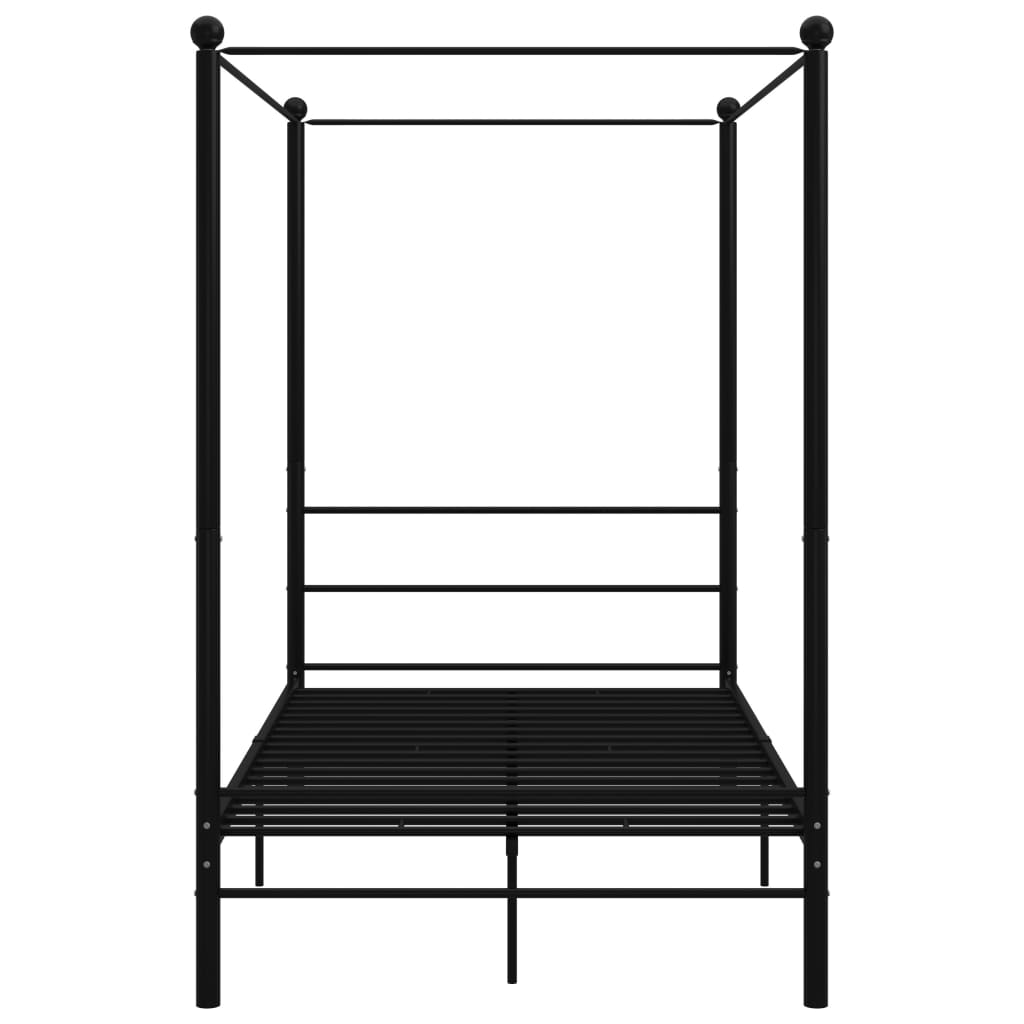 vidaXL Bed Frame | Black | Powder-coated metal | Double | Bed Frame