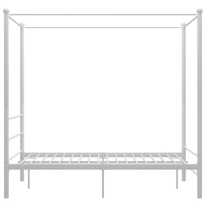 vidaXL Bed Frame | White | Powder-coated metal | 140 x 200 cm | Bed Frame