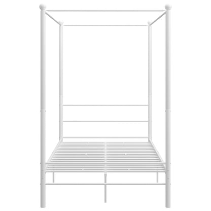 vidaXL Bed Frame | White | Powder-coated metal | 140 x 200 cm | Bed Frame
