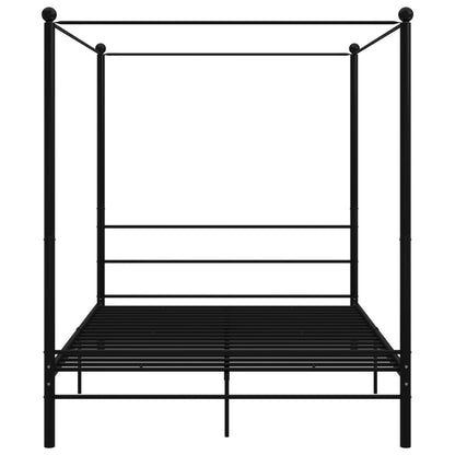 vidaXL Bed Frame | Black | Powder-coated metal | Double | Durable | Bed Frame