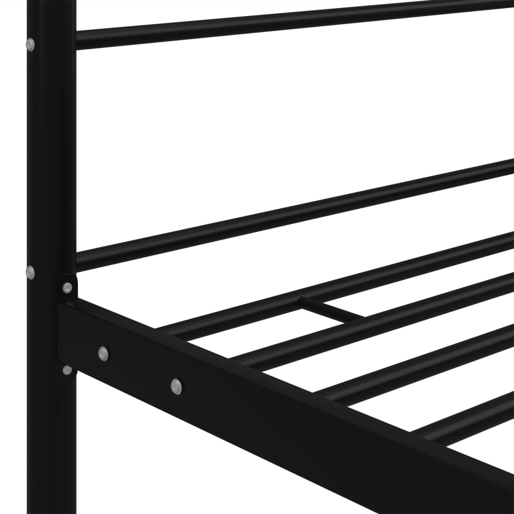 vidaXL Bed Frame | Black | Powder-coated metal | Double | Durable | Bed Frame