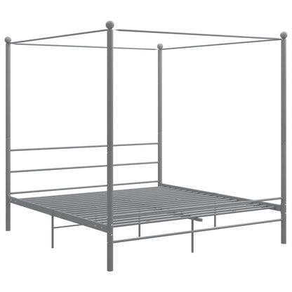 vidaXL Bed Frame | Grey | Powder-coated metal | Super King | Durable | Bed Frame
