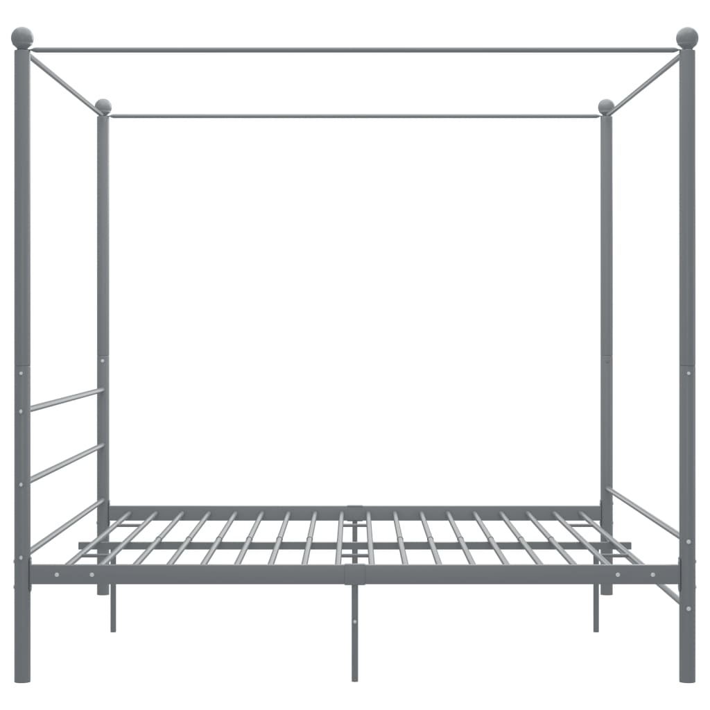 vidaXL Bed Frame | Grey | Powder-coated metal | Super King | Durable | Bed Frame