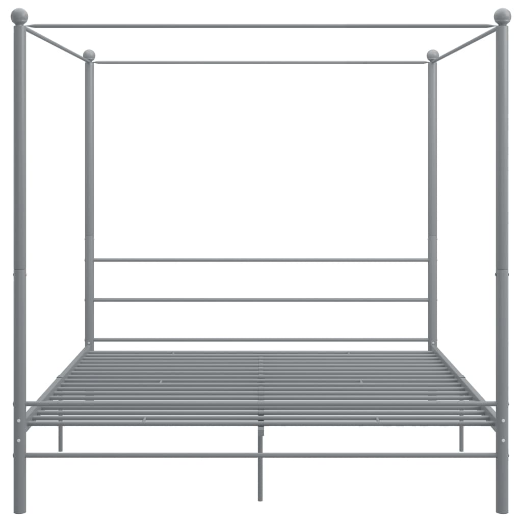 vidaXL Bed Frame | Grey | Powder-coated metal | Super King | Durable | Bed Frame